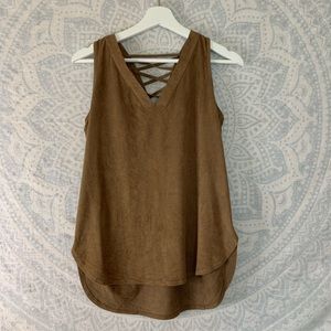 CATO Brown Tank Top Small